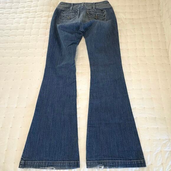 Lucky Brand Y2K Bootleg Jeans 2/26 Medium Wash Low Rise - Picture 2 of 12